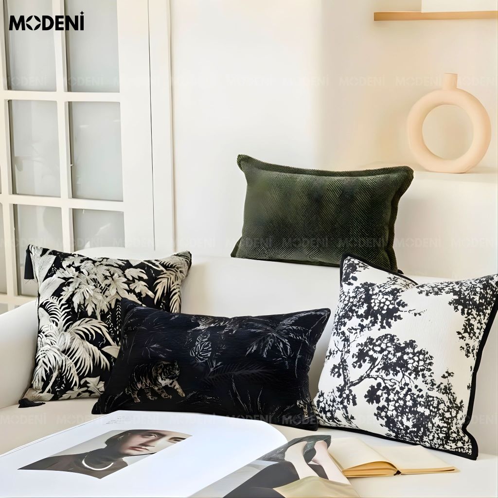 Set Vỏ Gối Sofa Midnight Eden Cao Cấp Phong Cách Phong Cách Chiết Trung Độc Đáo