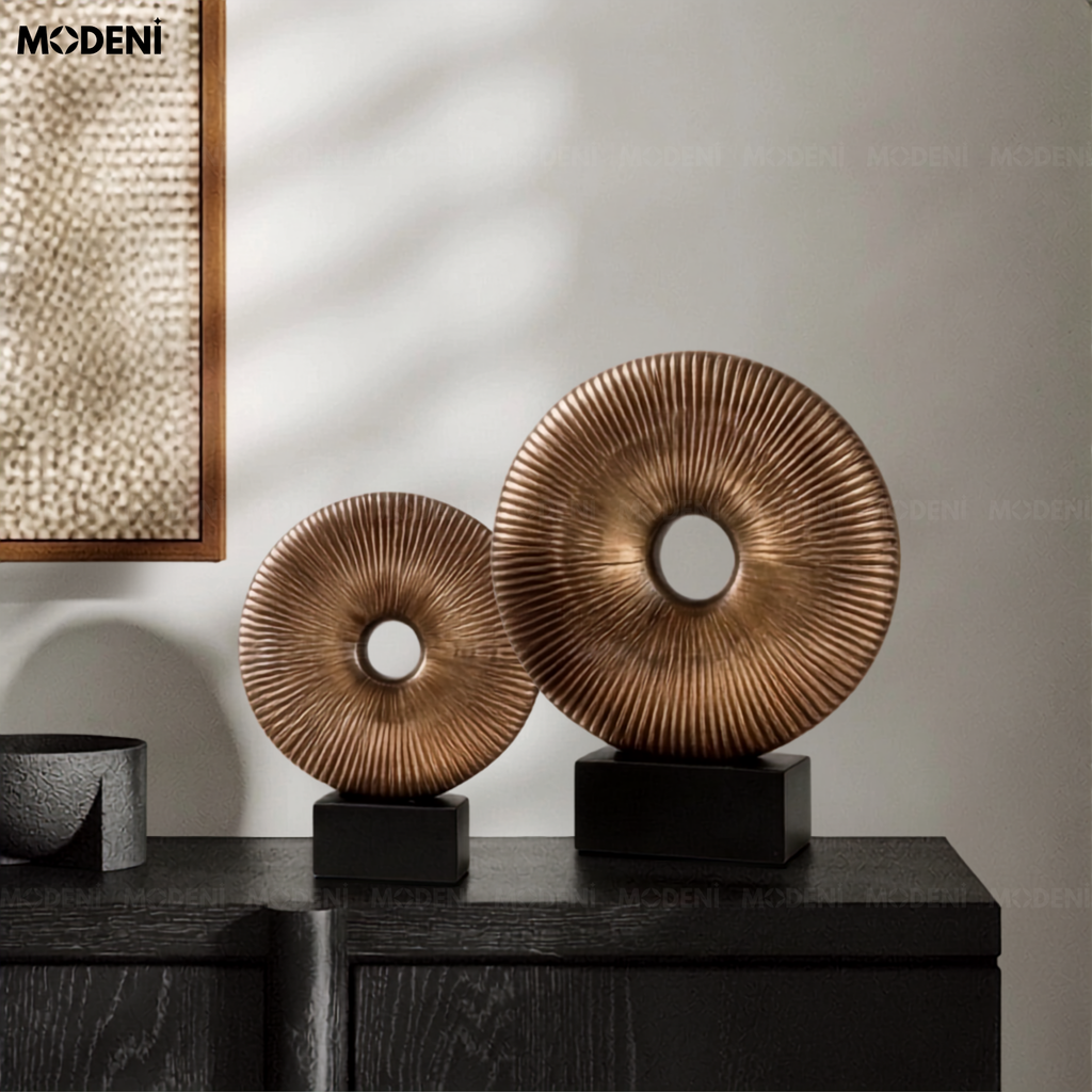 Tượng Trang Trí Solar Ripple Cao Cấp – Điểm Nhấn Nghệ Thuật Trừu Tượng Cho Không Gian Sống Sang Trọng