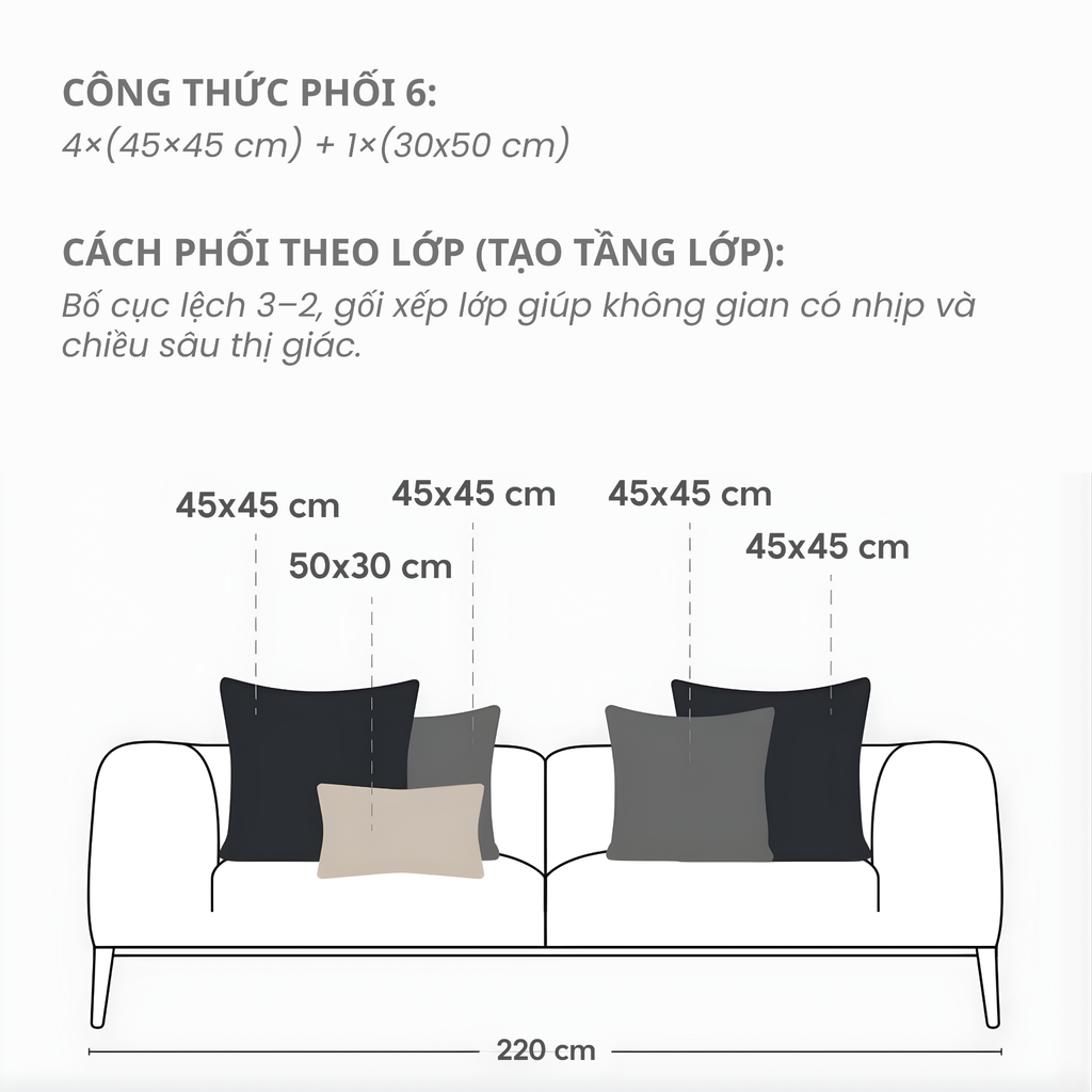 Ruột Gối Sofa CloudFeel Luxury Microfiber – Êm Mềm Tự Nhiên, Giữ Form Lâu, Phù Hợp Không Gian Phòng Khách Hiện Đại & Cao Cấp