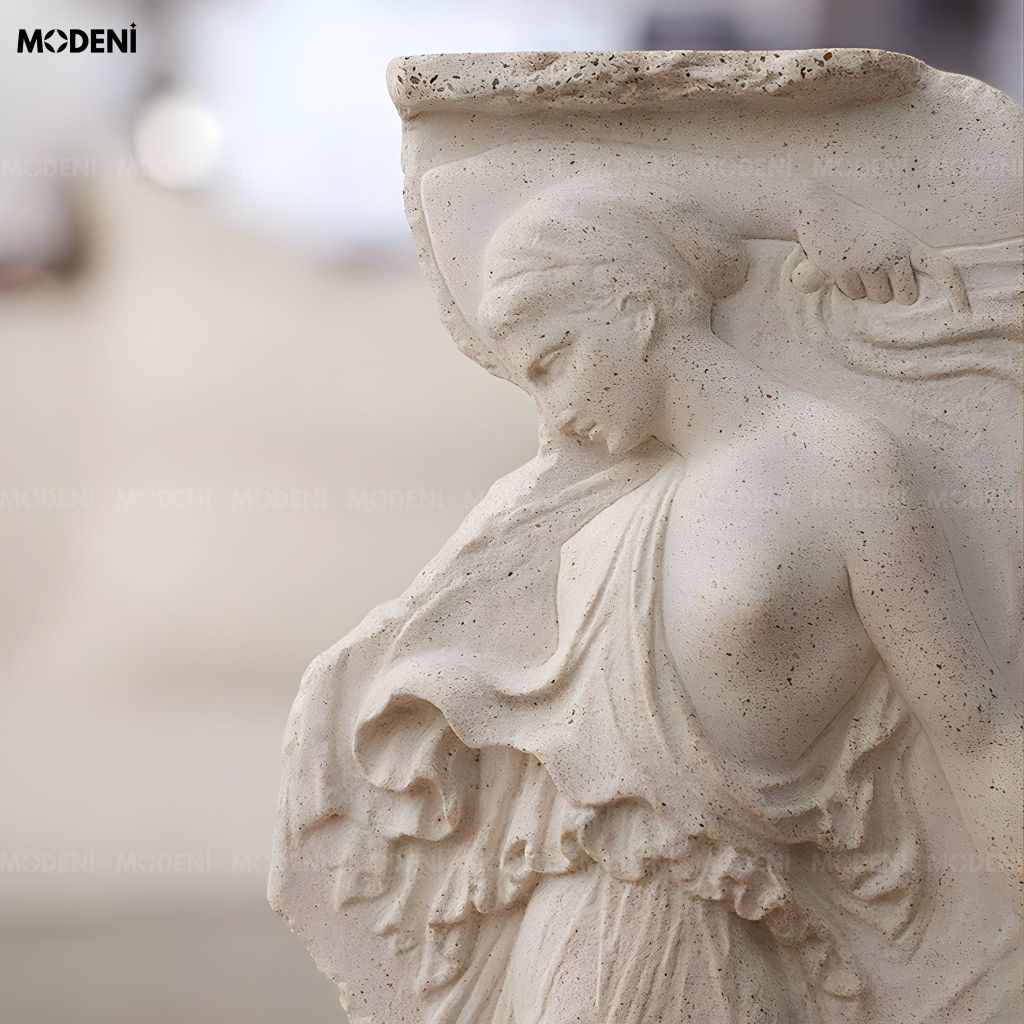 Tượng Trang Trí Sereia Đá Kết Cao Cấp Điểm Nhấn Cho Tủ Kệ Sách Hiện Đại