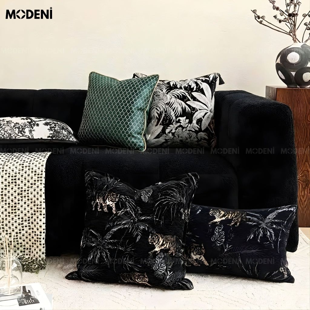 Set Vỏ Gối Sofa Midnight Eden Cao Cấp Phong Cách Phong Cách Chiết Trung Độc Đáo