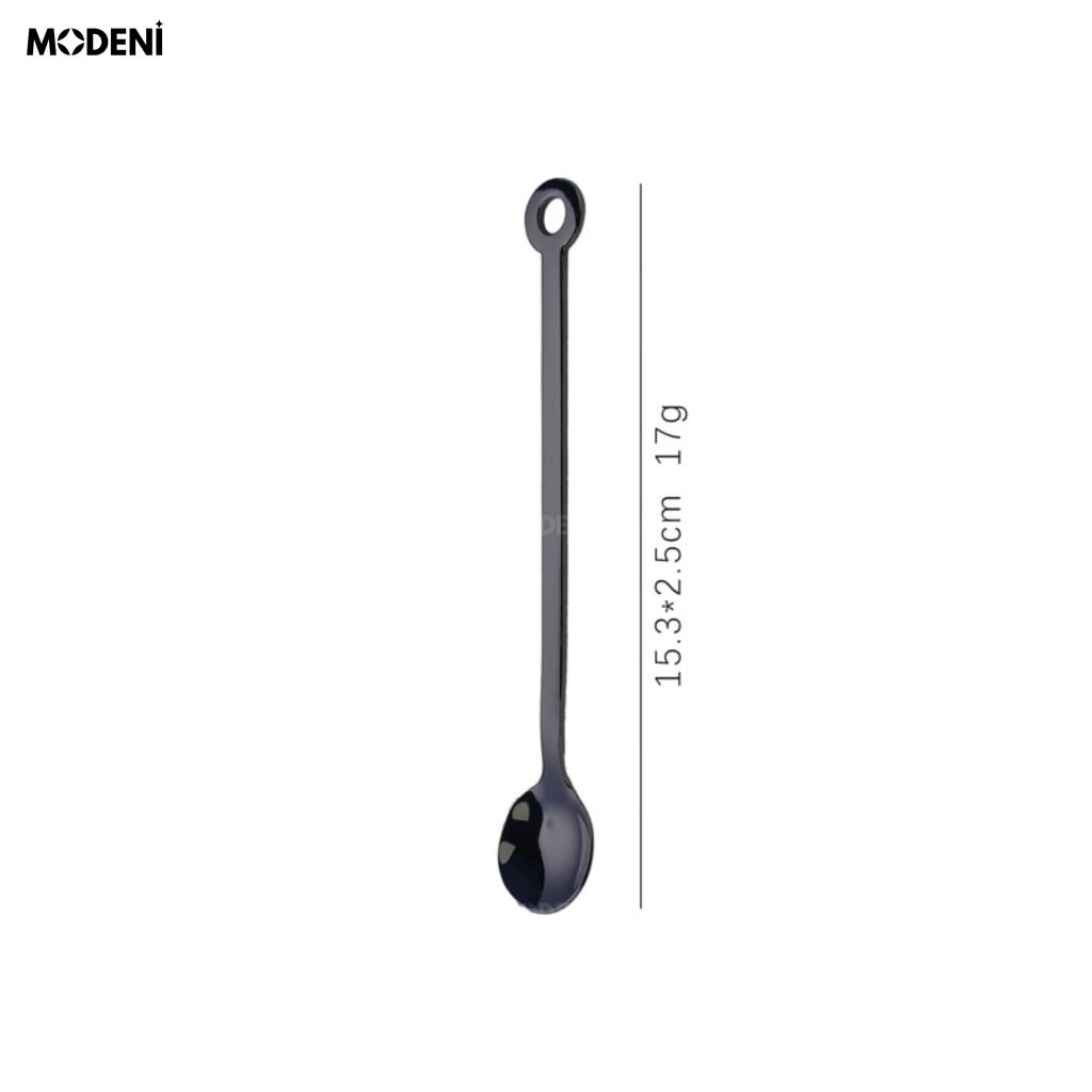 Muỗng Cafe Solis Black Inox 304 Thẩm Mỹ Châu Âu Dáng Thuôn Dài Hiện Đại Chống Trầy Xước
