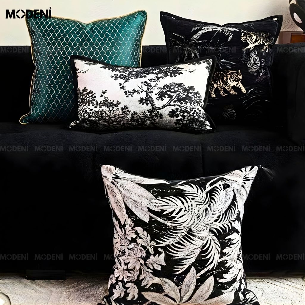 Set Vỏ Gối Sofa Midnight Eden Cao Cấp Phong Cách Phong Cách Chiết Trung Độc Đáo
