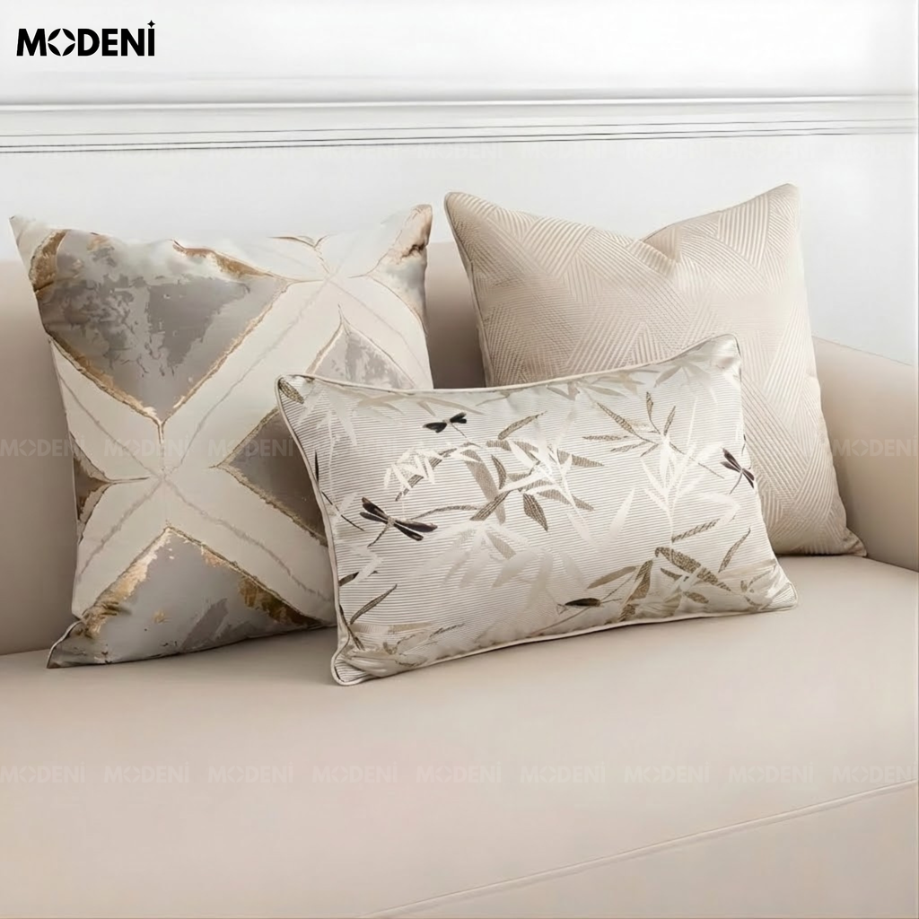 Set Vỏ Gối Sofa The Indochine Whisper Cao Cấp Phong Cách Đông Dương Sang Trọng