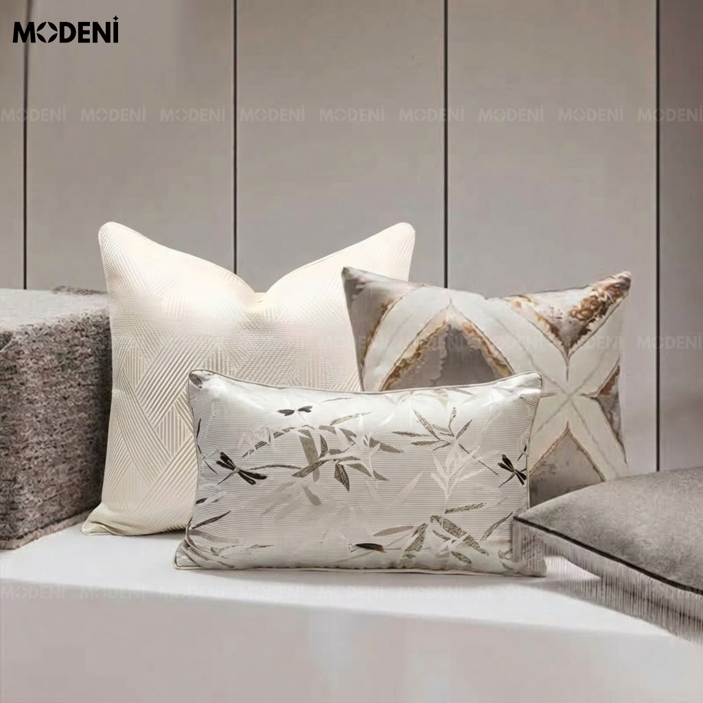 Set Vỏ Gối Sofa The Indochine Whisper Cao Cấp Phong Cách Đông Dương Sang Trọng