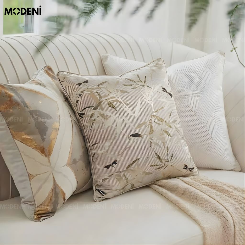 Set Vỏ Gối Sofa The Indochine Whisper Cao Cấp Phong Cách Đông Dương Sang Trọng