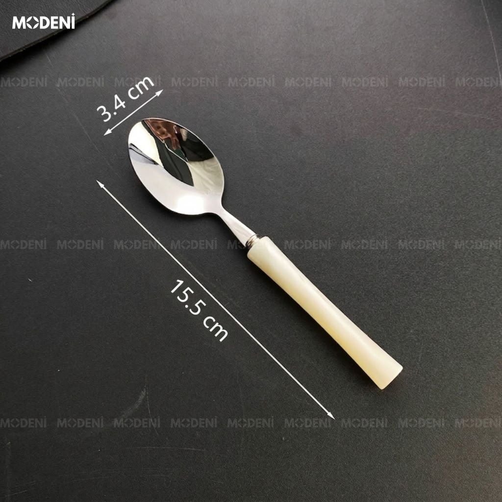 Bộ Dao Muỗng Nĩa Milano Thép Inox 304 Cán Sứ Tinh Tế Hiện Đại Cho Căn Hộ Tối Giản