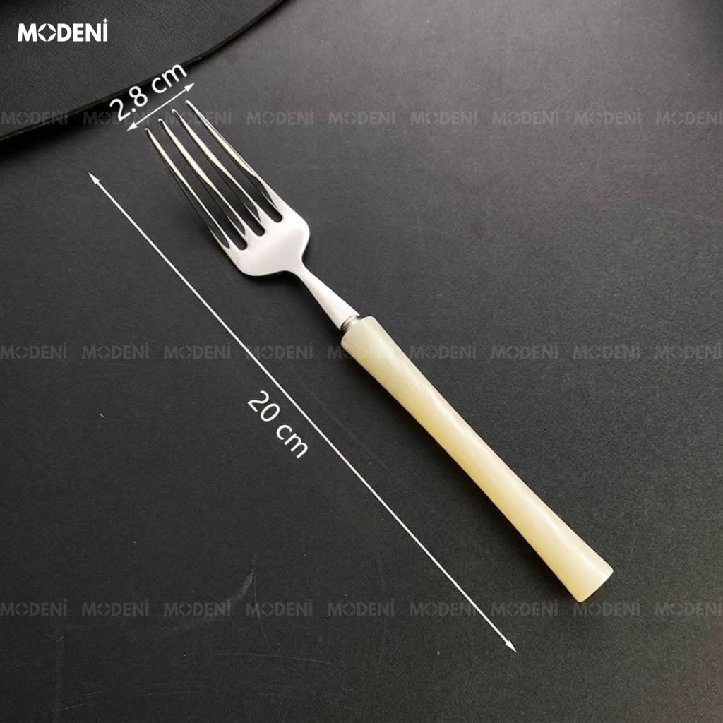 Bộ Dao Muỗng Nĩa Milano Thép Inox 304 Cán Sứ Tinh Tế Hiện Đại Cho Căn Hộ Tối Giản