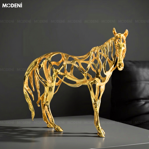  Tượng Ngựa Regal Stride Decor Hiện Đại Nghệ Thuật – Hợp Kim Mạ Vàng Cho Bàn, Kệ, Khu Vực Trang Trí Sang Trọng 