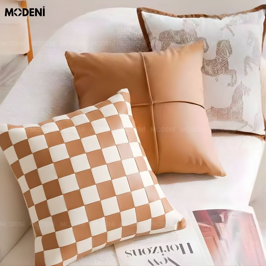 Set Vỏ Gối Sofa Mosaic Cao Cấp Phong Cách Tân Cổ Điển Sang Trọng & Đẳng Cấp Hiện Đại