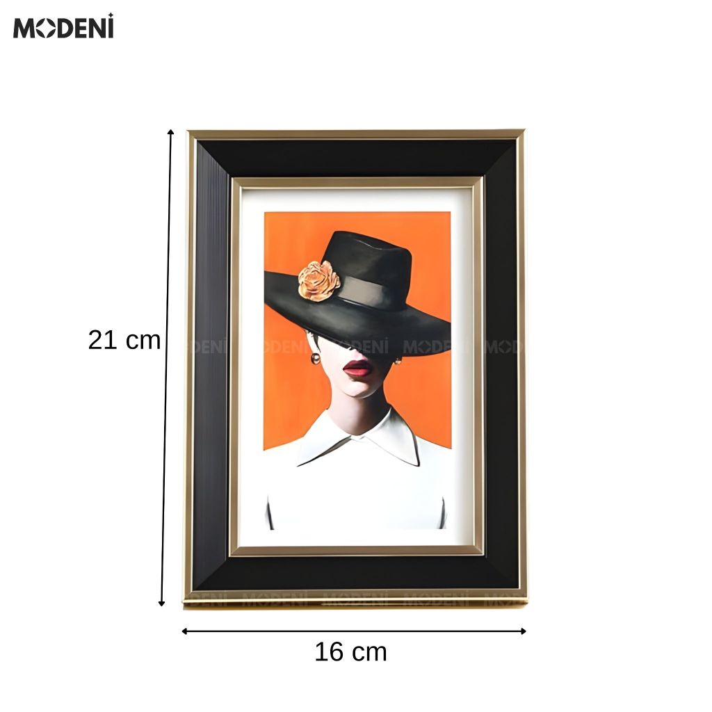 Khung Ảnh Perin Gỗ Phối Thủy Tinh Họa Văn Đen Ánh Kim Sang Trọng Cho Không Gian Hiện Đại