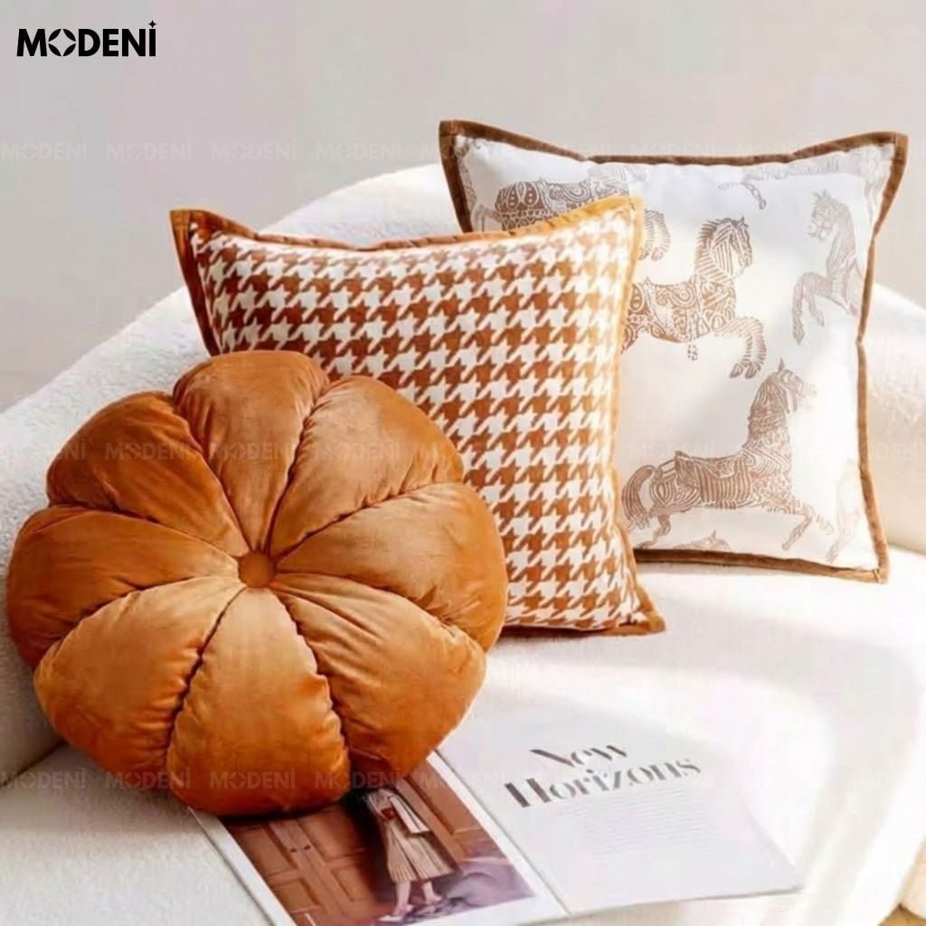 Set Vỏ Gối Sofa Caramel Luxe Cao Cấp Phong Cách Tân cổ điển Sạng Trọng Đẳng Cấp