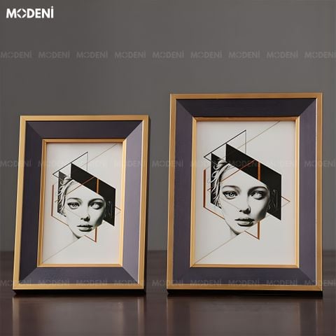  Khung Ảnh Rinia Gỗ Phối Thủy Tinh Hoa Văn Vân Gỗ Phối Ánh Kim Sang Trọng Cho Không Gian Hiện Đại 