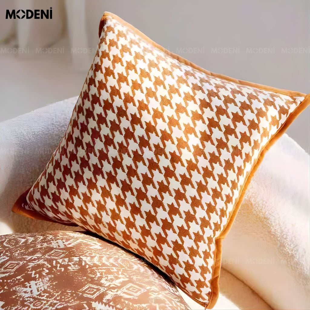 Set Vỏ Gối Sofa Caramel Luxe Cao Cấp Phong Cách Tân cổ điển Sạng Trọng Đẳng Cấp