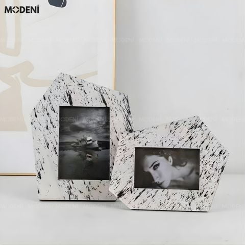  Set Khung Ảnh Alatic Gỗ Phối Lông Ngựa Hoa Văn Đốm Da Bò Sang Trọng Cho Không Gian Hiện Đại 