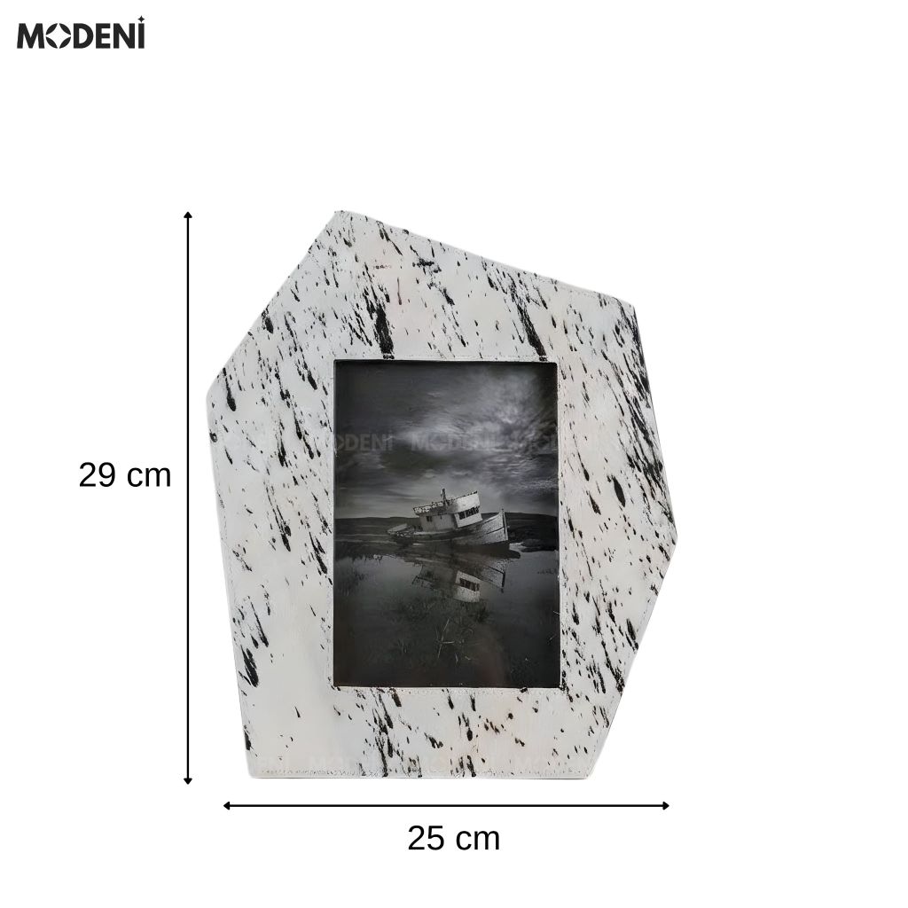 Set Khung Ảnh Alatic Gỗ Phối Lông Ngựa Hoa Văn Đốm Da Bò Sang Trọng Cho Không Gian Hiện Đại