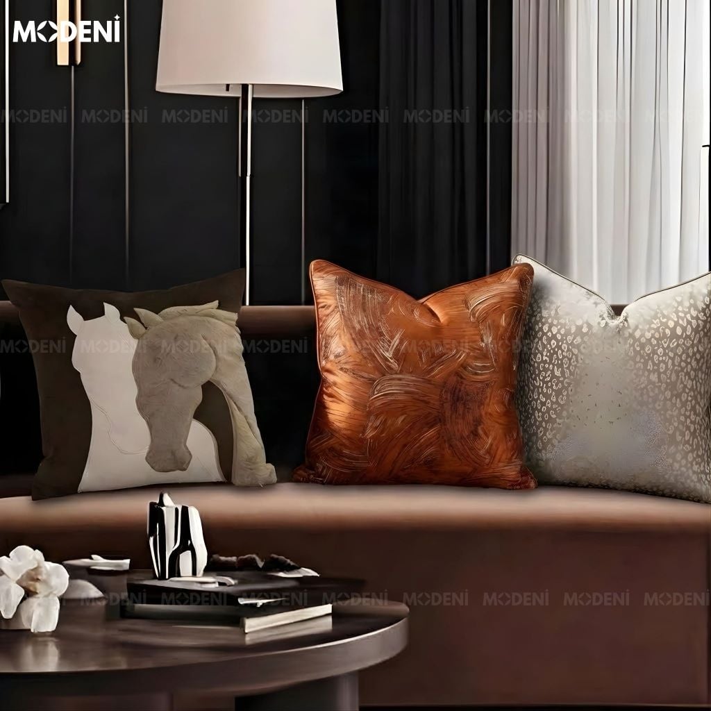 Set Vỏ Gối Sofa Bronze Cao Cấp Phong Cách Sang Trọng Hiện Đại Tạo Cảm Giác Vương Giả.