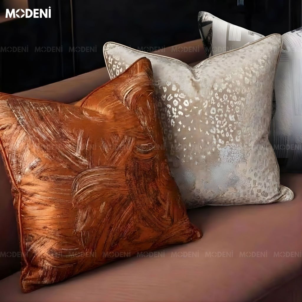 Set Vỏ Gối Sofa Bronze Cao Cấp Phong Cách Sang Trọng Hiện Đại Tạo Cảm Giác Vương Giả.