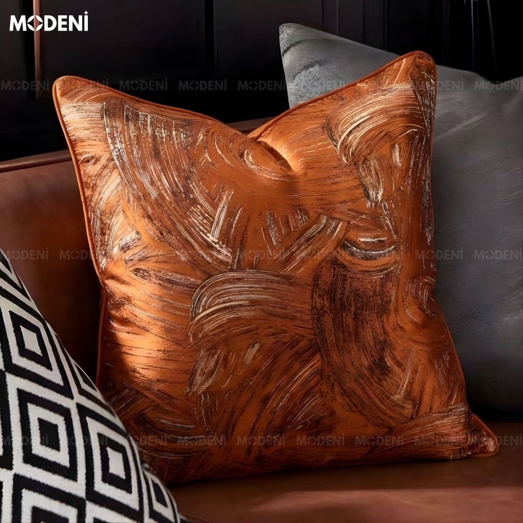 Set Vỏ Gối Sofa Bronze Cao Cấp Phong Cách Sang Trọng Hiện Đại Tạo Cảm Giác Vương Giả.