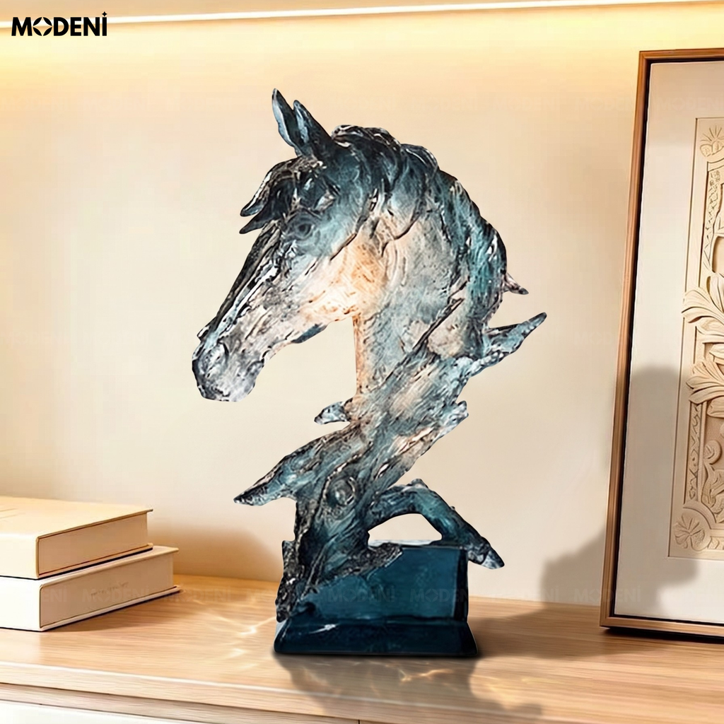 Tượng Ngựa Trang Trí Acacia Cao Cấp – Tượng Decor Đầu Ngựa Nghệ Thuật – Món Quà Tân Gia Lý Tưởng