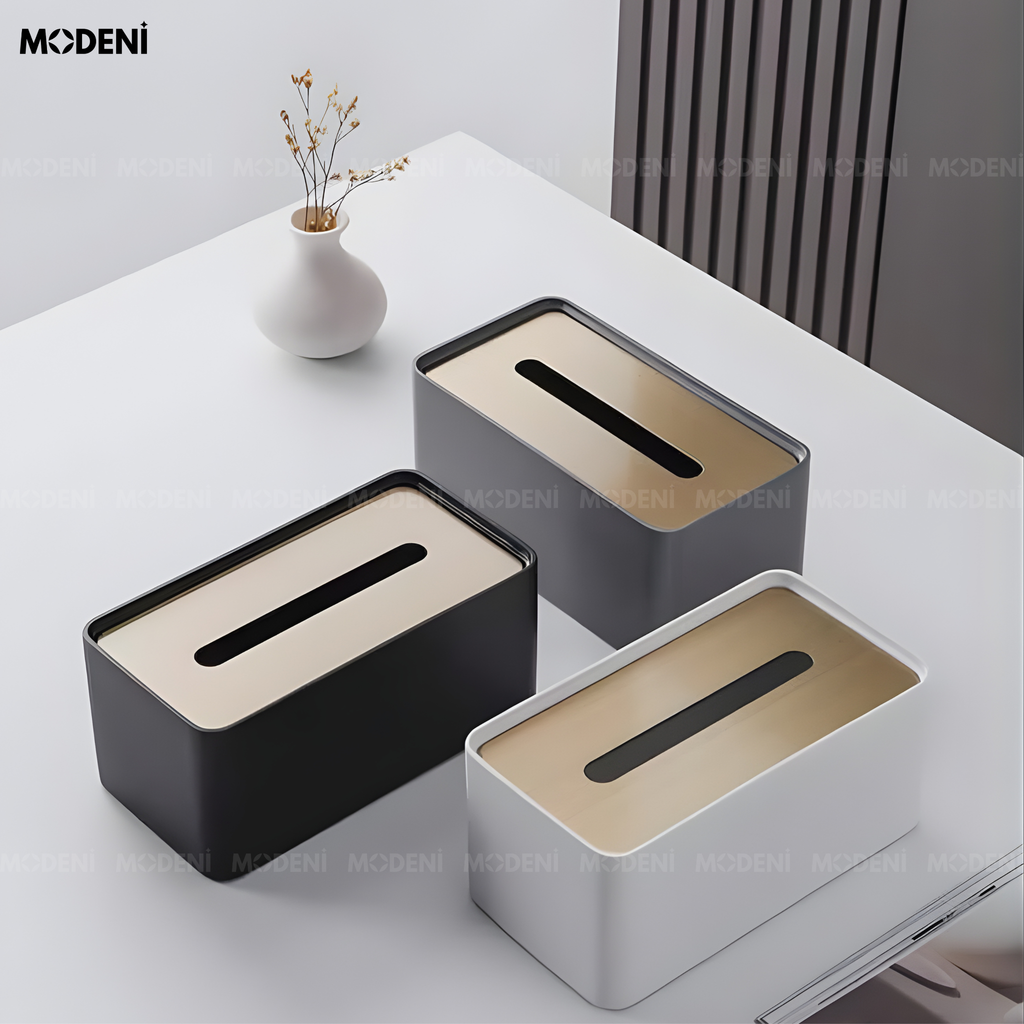 Hộp Khăn Giấy Iko Hợp Kim Cao Cấp Nắp Ánh Kim – Điểm Nhấn Modern Luxury Cho Không Gian Sống Tinh Tế