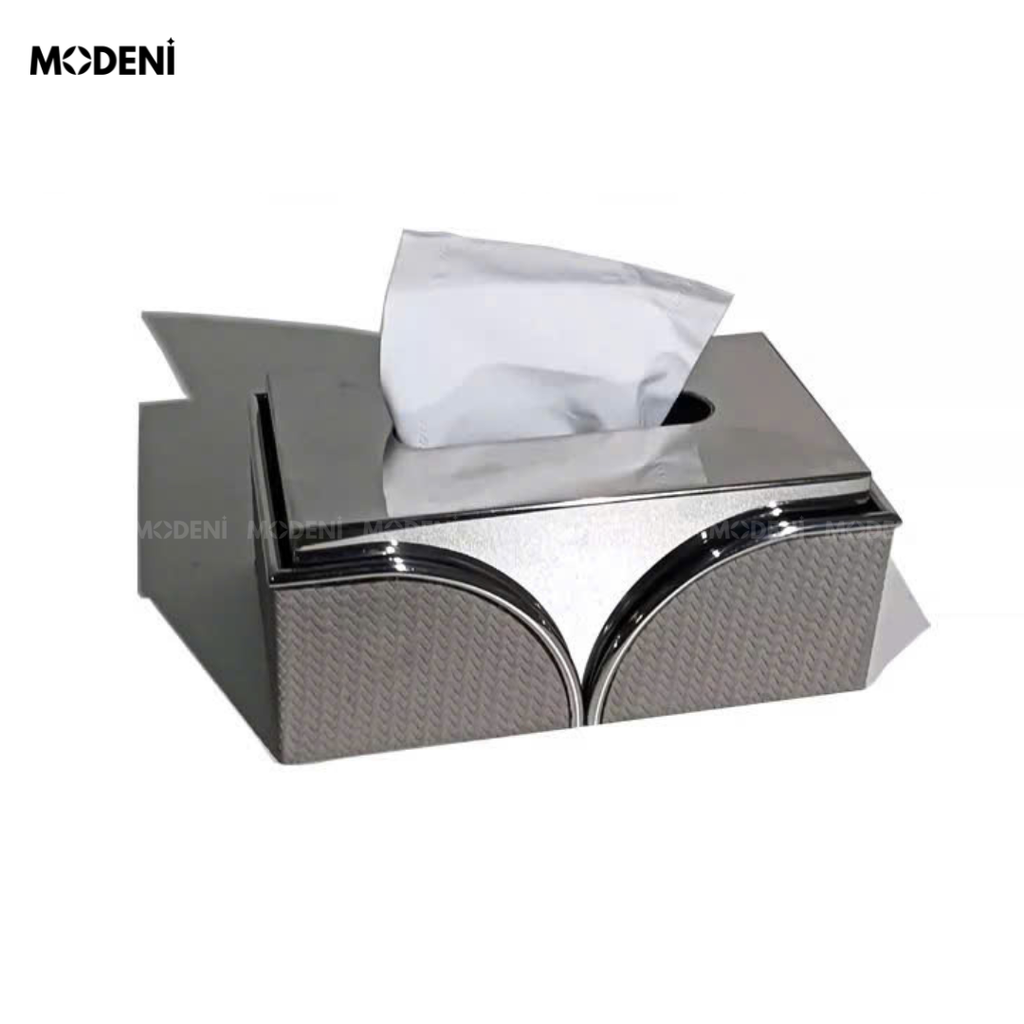 Hộp khăn giấy Hilary – da PU cao cấp vân caro chống bám bụi cho phòng khách sang trọng