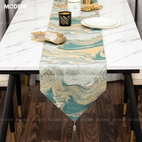 khăn bàn table runner sofia cao cấp chống thấm sang trọng