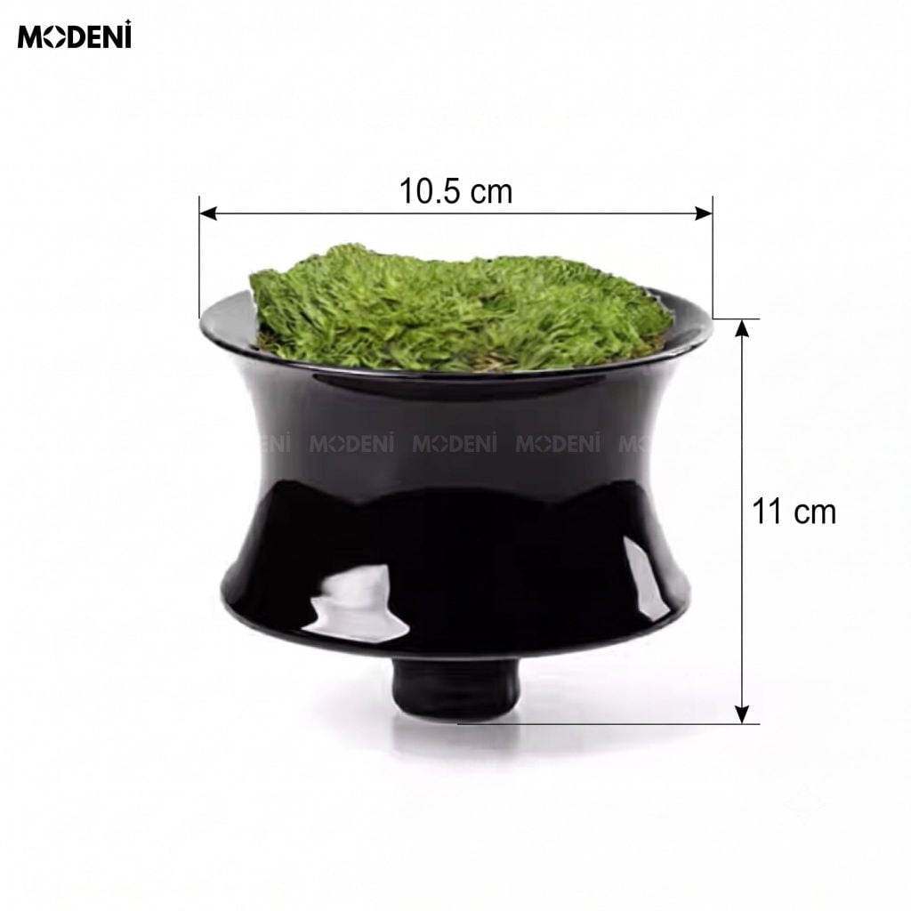 Chậu Cây Trang Trí Sylph Composite Đen Chống Thấm Thiết Kế Nhỏ Gọn Đương Đại Thanh Lọc Thị Giác Dành Cho Bàn Trà