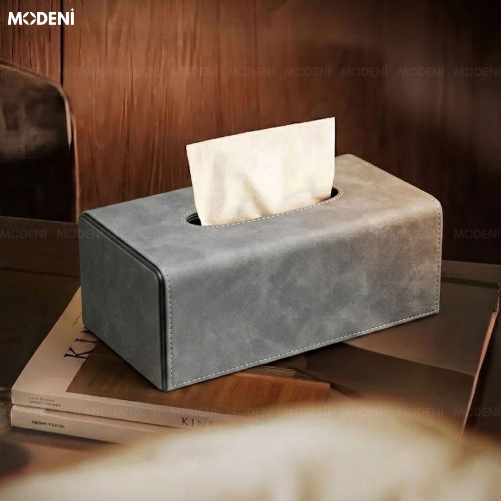 Hộp Khăn Giấy Minna Da PU Cao Cấp Phong Cách Japandi Tối Giản Hiện Đại Cho Phòng Khách Và Bàn Làm Việc