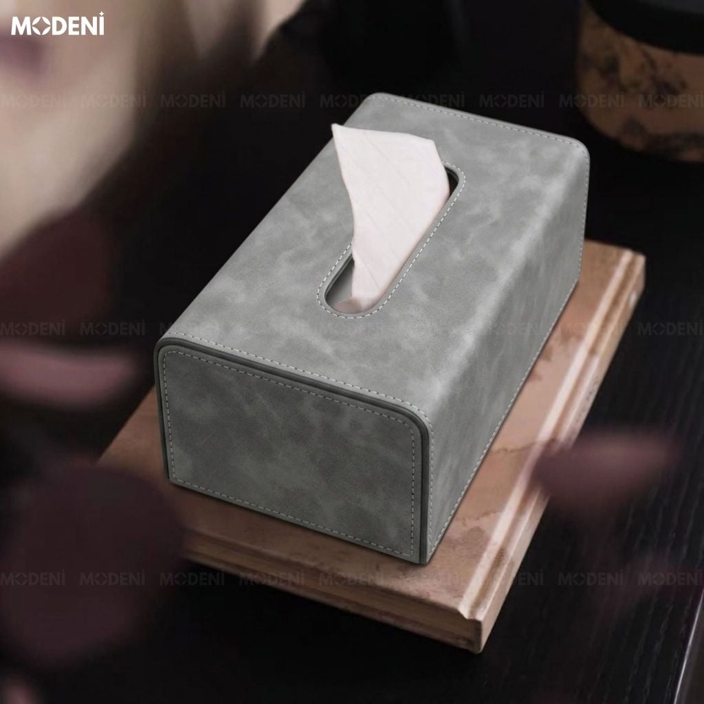 Hộp Khăn Giấy Minna Da PU Cao Cấp Phong Cách Japandi Tối Giản Hiện Đại Cho Phòng Khách Và Bàn Làm Việc