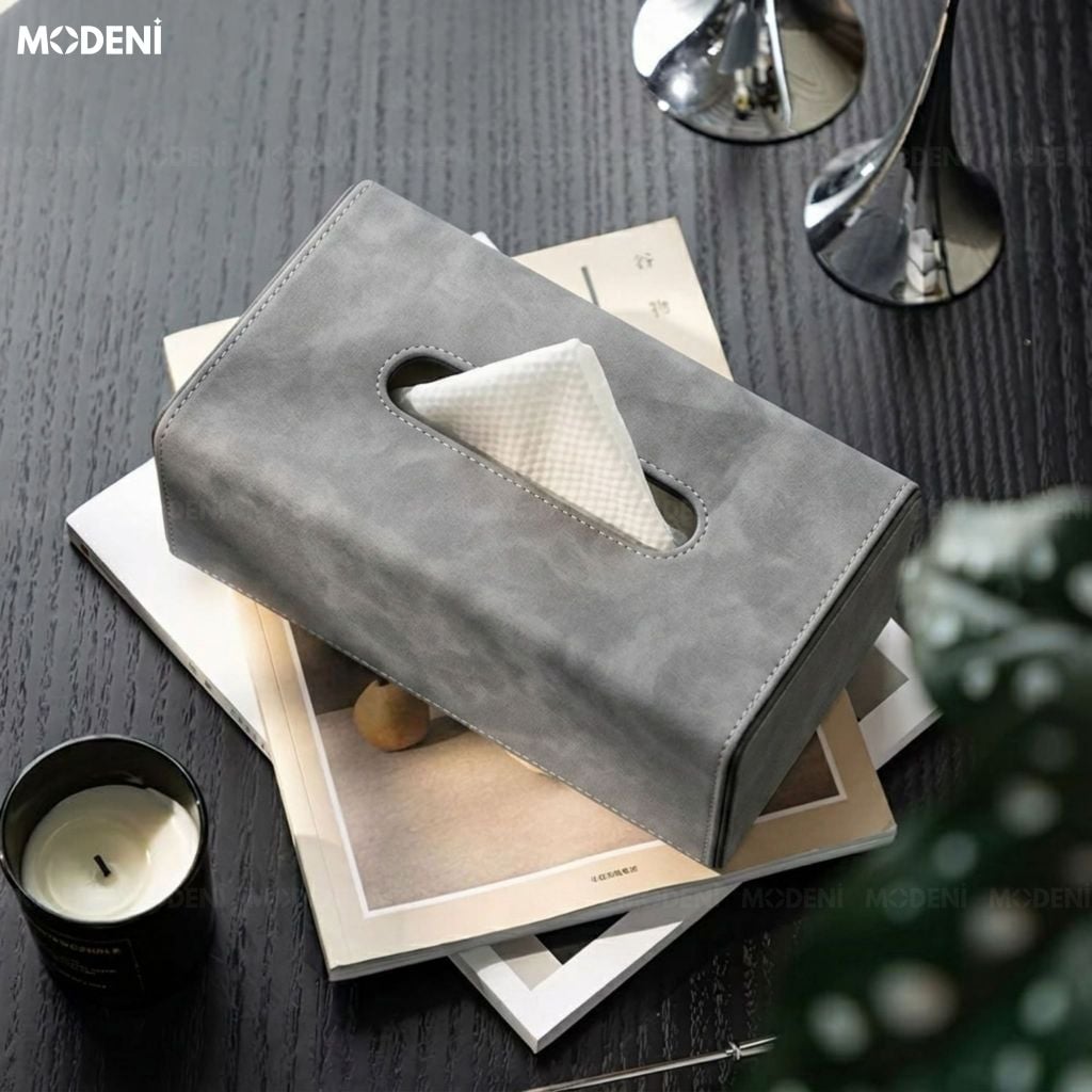 Hộp Khăn Giấy Minna Da PU Cao Cấp Phong Cách Japandi Tối Giản Hiện Đại Cho Phòng Khách Và Bàn Làm Việc