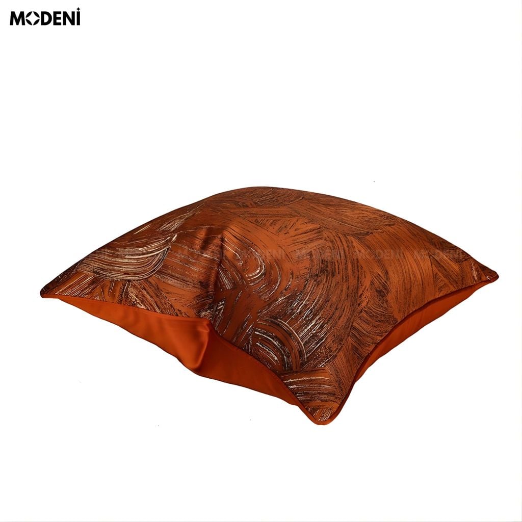 Vỏ Gối Sofa Noirline – Vải Jacquard Phối Nhung Thiết Kế Brushstroke May Ẩn Hiện Đại