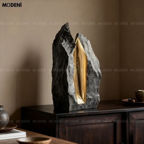  Tượng Trang Trí Mountain Cao Cấp - Thiết Kế Khối Đá Tách Thô Mộc, Nghệ Thuật Tương Phản Phong Cách Tối Giản Sang Trọng 