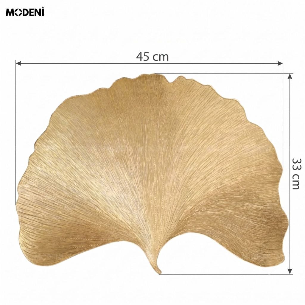 Tấm Lót Bàn Ăn Biloba Placemat PVC Hình Lá Bạch Quả Cách Nhiệt Chống Thấm Cho Bàn Tiệc