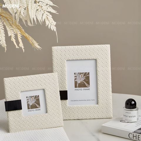  Set Khung Ảnh The Woven Da Phối Kim Loại Cao Cấp Cho Không Gian Decor Hiện Đại 