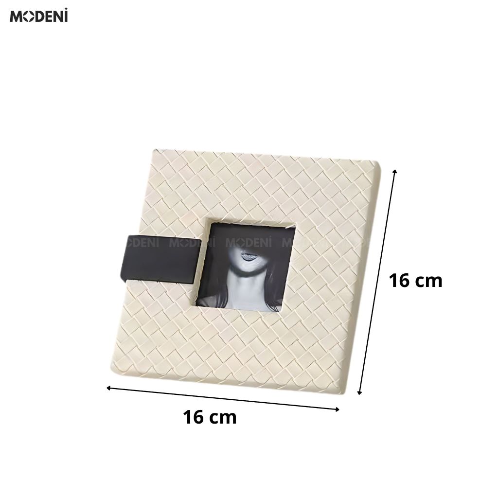 Set Khung Ảnh The Woven Da Phối Kim Loại Cao Cấp Cho Không Gian Decor Hiện Đại