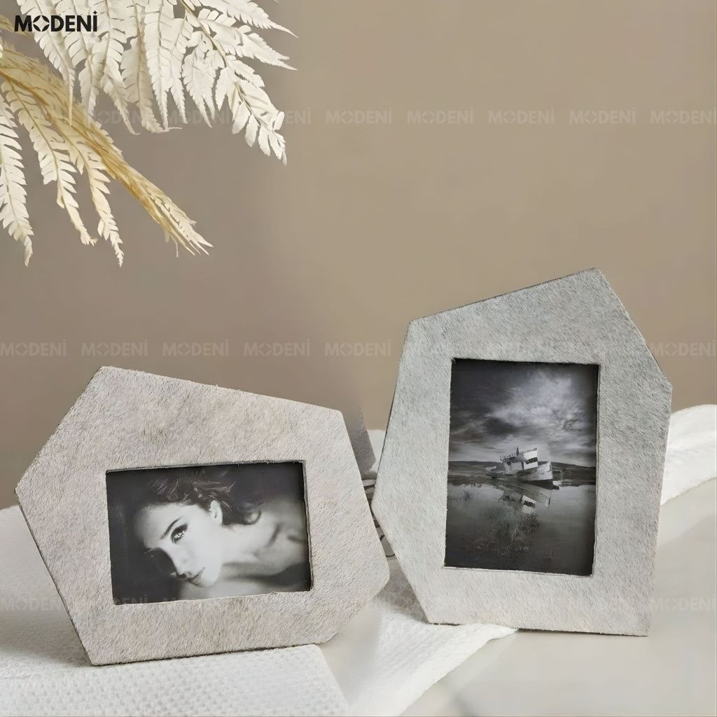 Set Khung Ảnh Savage Gỗ Phối Lông Ngựa Trắng Cao Cấp Sang Trọng Cho Không Gian Hiện Đại