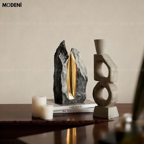  Tượng Trang Trí Mountain Cao Cấp - Thiết Kế Khối Đá Tách Thô Mộc, Nghệ Thuật Tương Phản Phong Cách Tối Giản Sang Trọng 