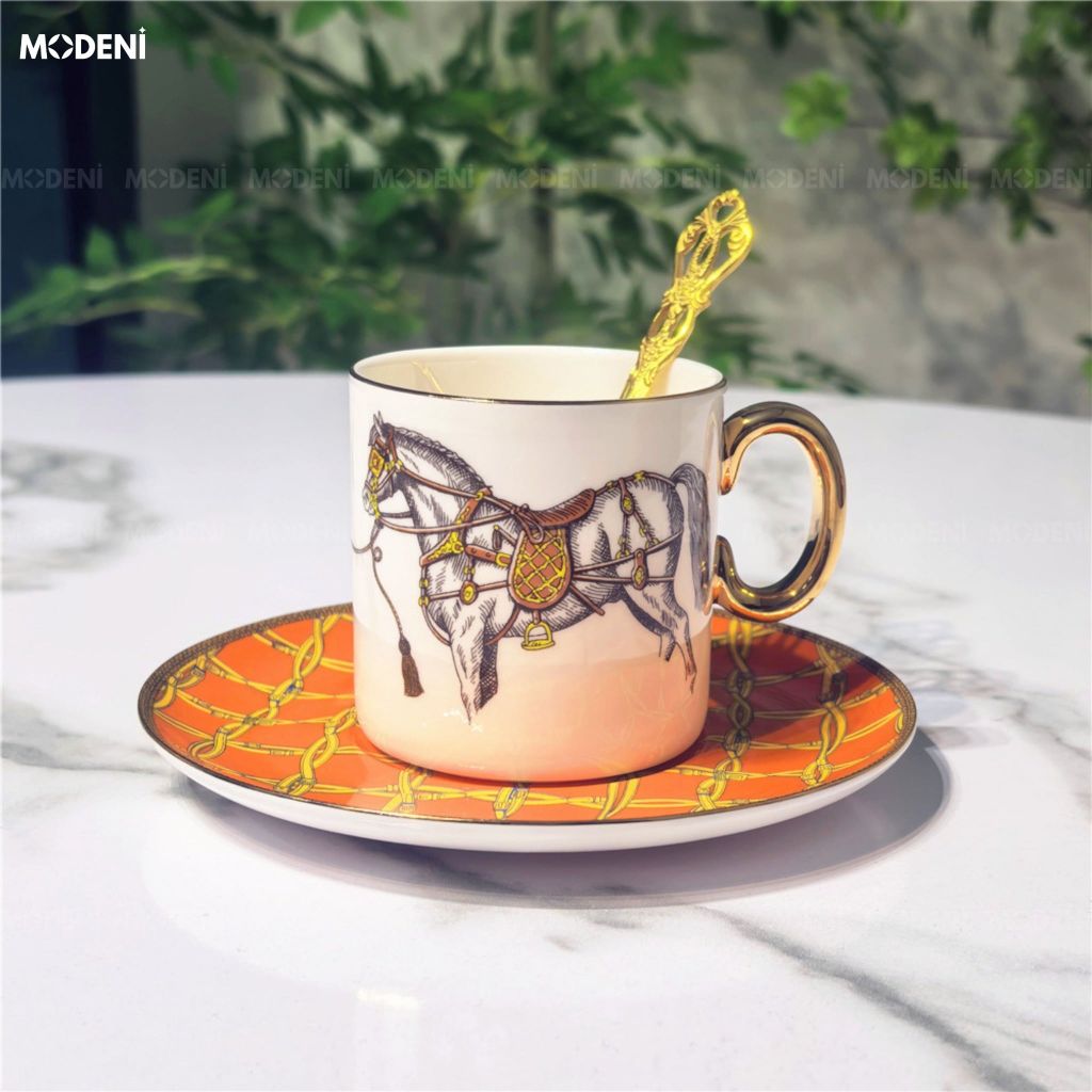 Bộ Bình Trà Sứ Xương Equis Royale Cao Cấp – Bộ Trà Sứ Decor Sang Trọng, Giữ Nhiệt Tốt, Thưởng Trà Tinh Tế, Phù Hợp Phòng Khách, Bàn Trà & Quà Tặng Đẳng Cấp