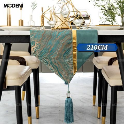 khăn bàn fern flowrous cao cấp họa tiết lá vân đá