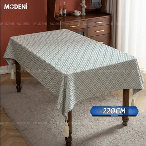 khăn trải bàn Friday hoạ tiết hình học mát mắt