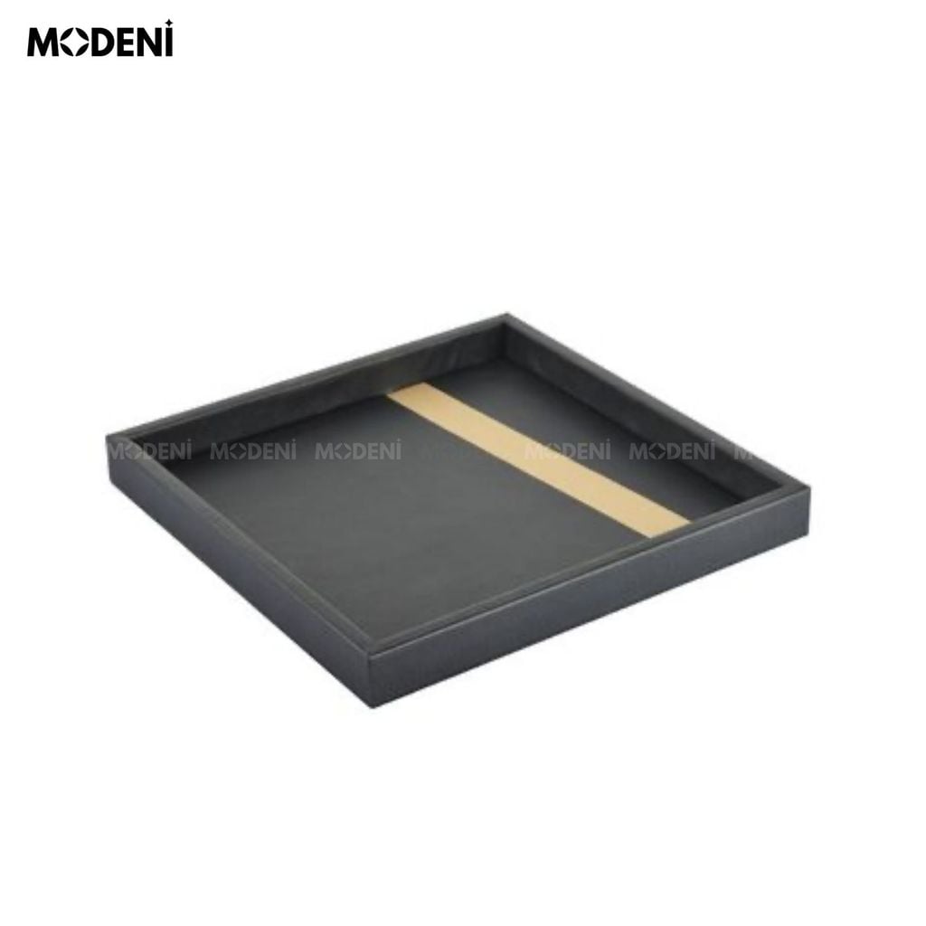 Khay Da Gina – Khay Decor Sang Trọng Hiện Đại – Chất Liệu Da Cao Cấp, Đường Viền Kim Loại Tinh Tế – Phù Hợp Trang Trí Bàn Sofa, Tủ Đầu Giường, Bàn Làm Việc