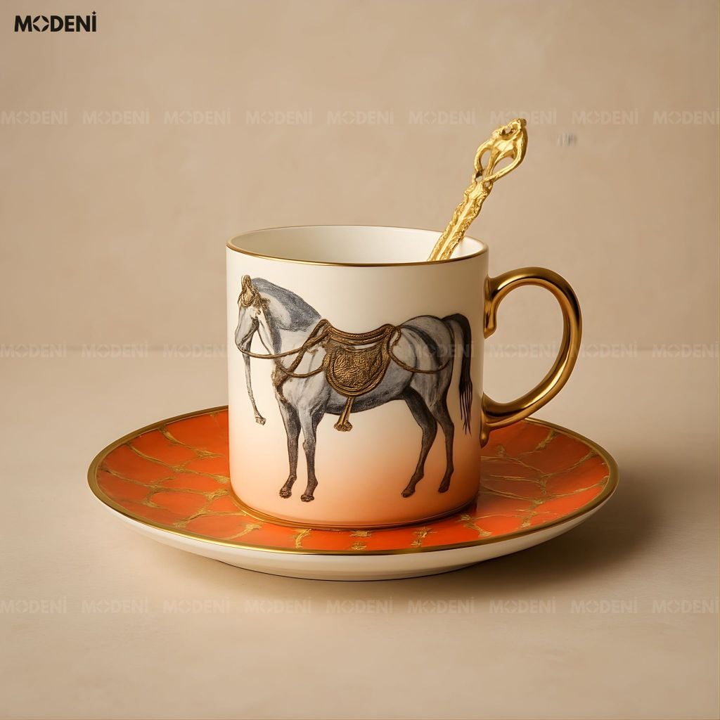 Bộ Bình Trà Sứ Xương Equis Royale Cao Cấp – Bộ Trà Sứ Decor Sang Trọng, Giữ Nhiệt Tốt, Thưởng Trà Tinh Tế, Phù Hợp Phòng Khách, Bàn Trà & Quà Tặng Đẳng Cấp