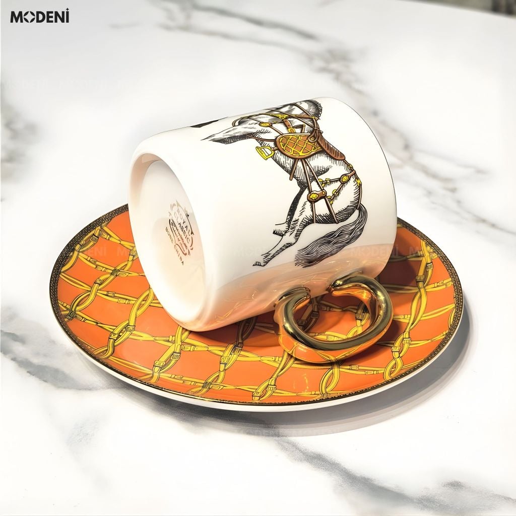 Bộ Bình Trà Sứ Xương Equis Royale Cao Cấp – Bộ Trà Sứ Decor Sang Trọng, Giữ Nhiệt Tốt, Thưởng Trà Tinh Tế, Phù Hợp Phòng Khách, Bàn Trà & Quà Tặng Đẳng Cấp