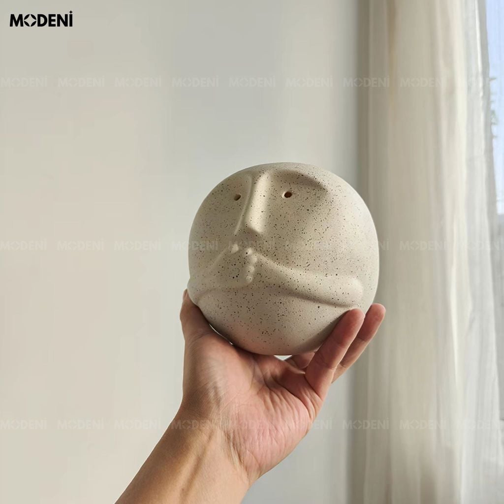 Tượng Trang Trí Silento Viso - Voco - Auri Composite Nghệ Thuật Trừu Tượng Bề Mặt Nhám Lì Thô Mộc Cho Không Gian Thiền Định