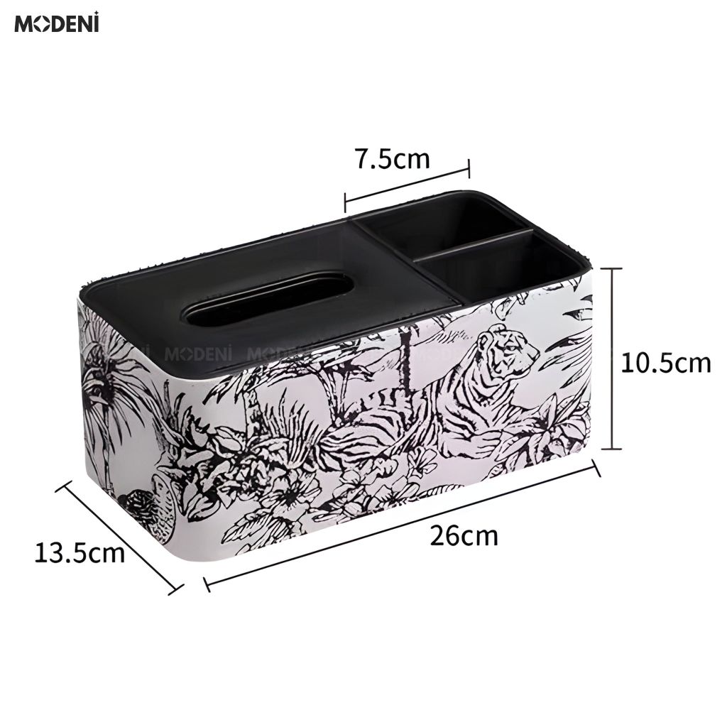 Hộp Khăn Giấy Vanity Bọc Da Cao Cấp Họa Tiết Toile Nghệ Thuật - Vẻ Đẹp Cổ Điển Sagn Trọng Cho Phòng Khách Luxury