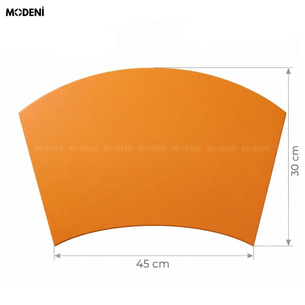 Tấm Lót Bàn Ăn Arcato Placemat PVC Giả Da Cam Dáng Cong Bán Nguyệt Chống Nước Dễ Lau Chùi Cho Bàn Tiệc