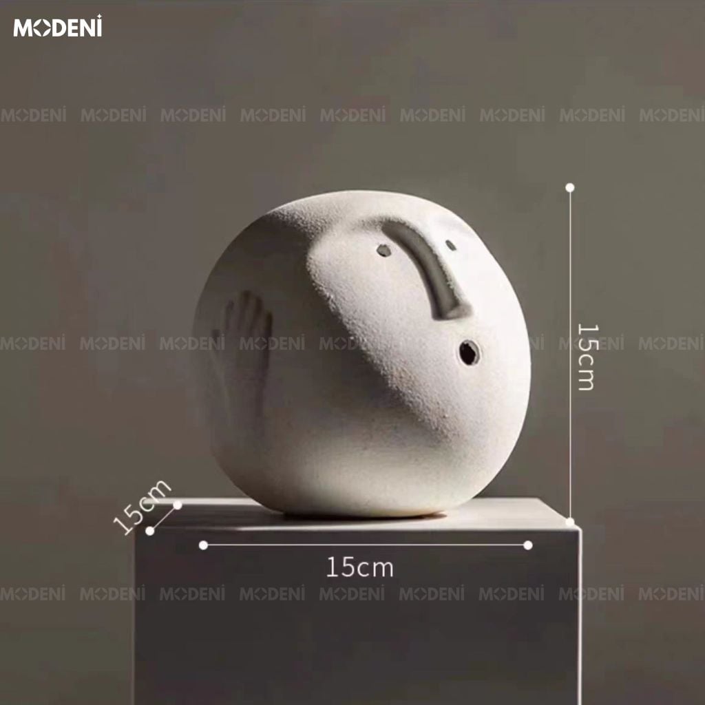 Tượng Trang Trí Silento Viso - Voco - Auri Composite Nghệ Thuật Trừu Tượng Bề Mặt Nhám Lì Thô Mộc Cho Không Gian Thiền Định