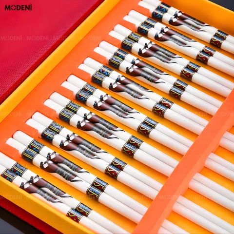  Set Đũa Sứ Golden Chariot Cao Cấp - Quà Tặng Lý Tưởng Cho Bạn Bè Người Thân, Bày Trí Bàn Tiệc Sang Trọng Đẳng Cấp 