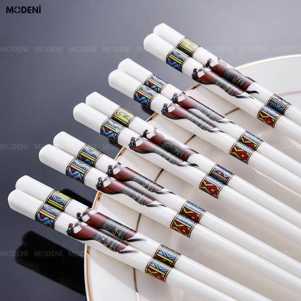 Set Đũa Sứ Golden Chariot Cao Cấp - Quà Tặng Lý Tưởng Cho Bạn Bè Người Thân, Bày Trí Bàn Tiệc Sang Trọng Đẳng Cấp